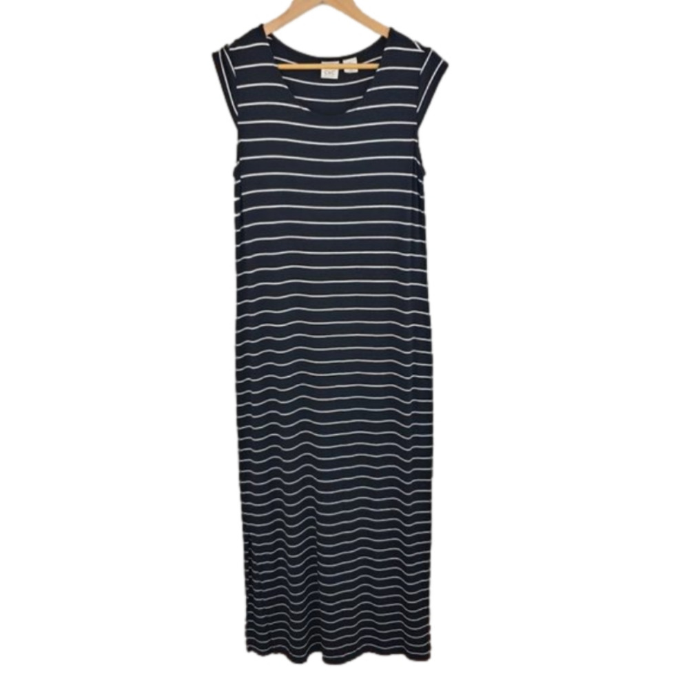 C&C California Black and White Stripe Maxi Dress size M